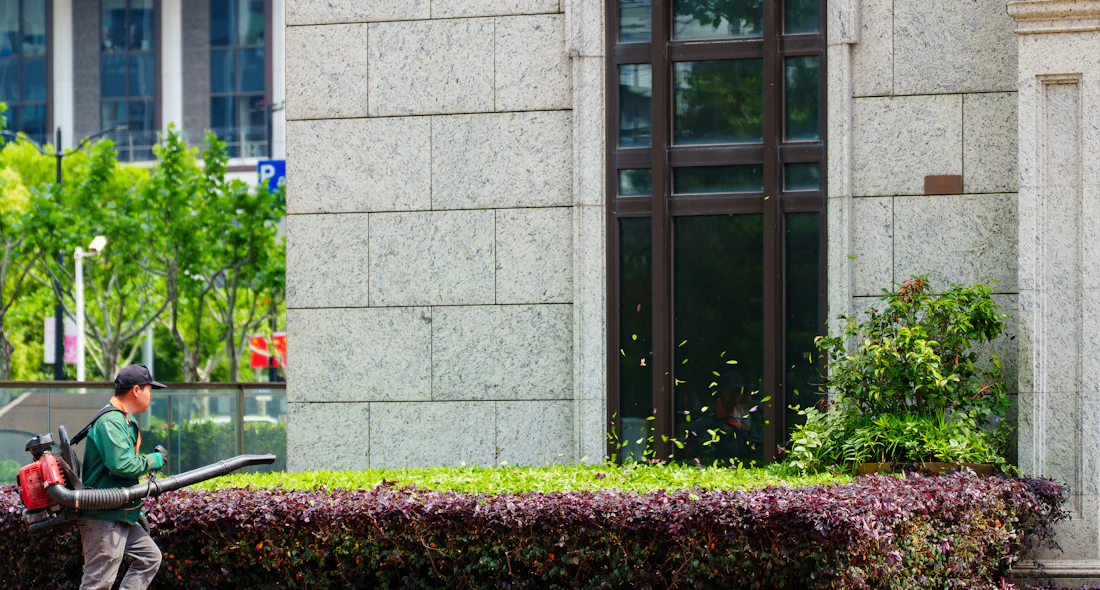 Commercial property landscape maintenance
